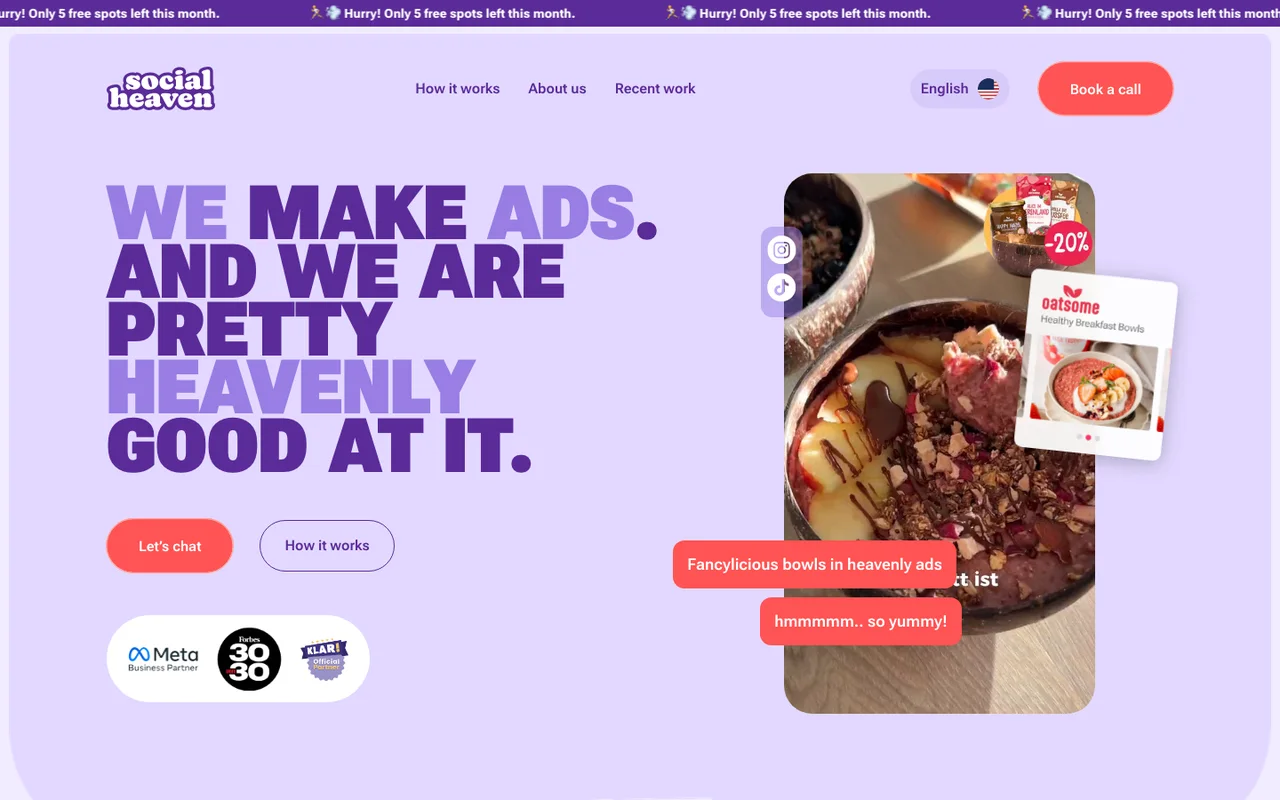 Website von Social Heaven